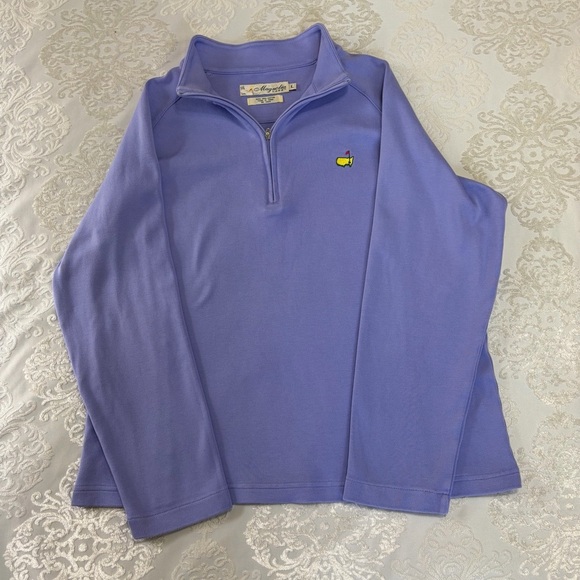 Magnolia Lane Masters Golf Quarter Zip Pullover Sweater Lavender Size Large - Picture 2 of 8